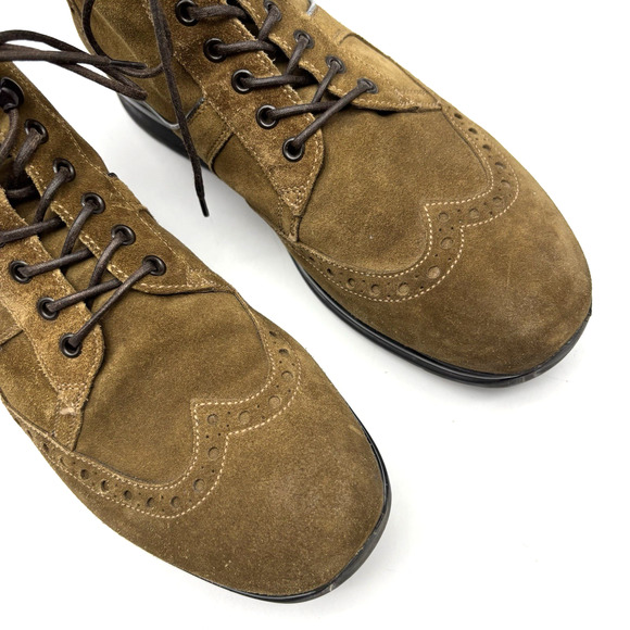 Barracuda 2120 Brown Suede Leather Wingtip Hightop Lace Up Oxfords Men US9B EU43 - Picture 15 of 16